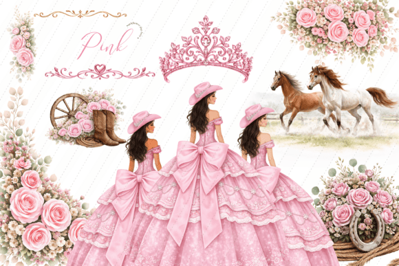 Download Pink Girl Princess Boots Roses Clipart - Rose Collection